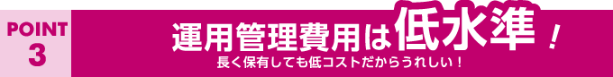 運用管理費用は低水準